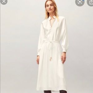 NWT tory Burch Sateen Stripe Drawstring Dress